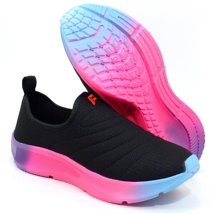 Tênis colorido Unissex Preto Macio Moderno Versátil Sem Cadarço em Oferta na Shopee