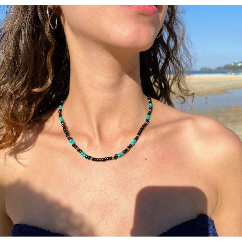 Choker artesanal/ choker/ colar praiano/ miçangas