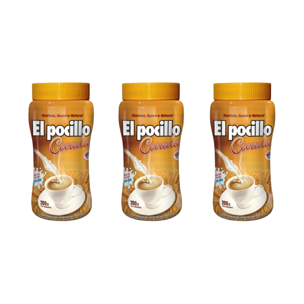 Kit 3 Potes Cevada Solúvel El Pocillo - 200g em Oferta na Shopee
