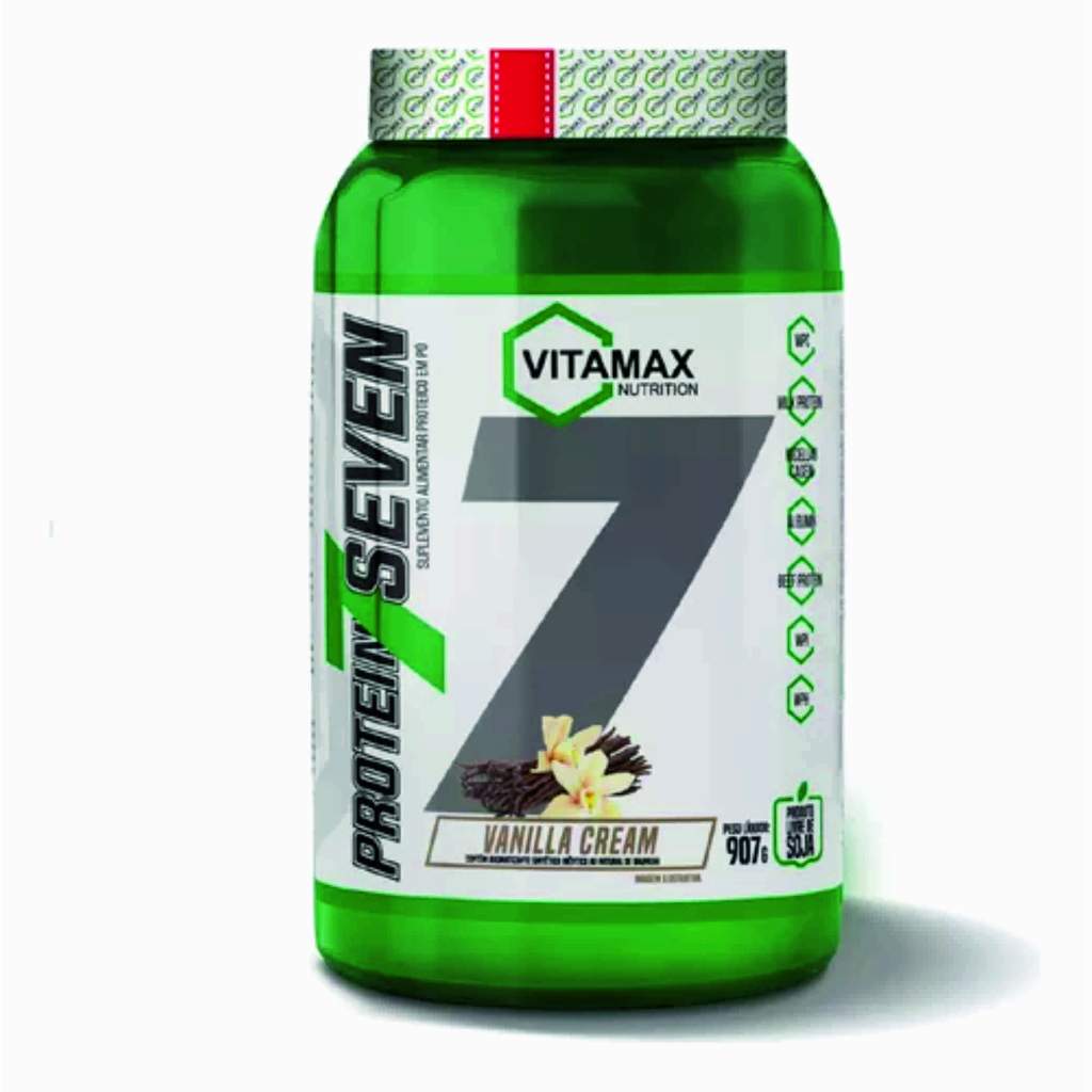 Whey protein Seven Vitamax Nutrition 907g Sabor Baunilha  Suplemento em Pó