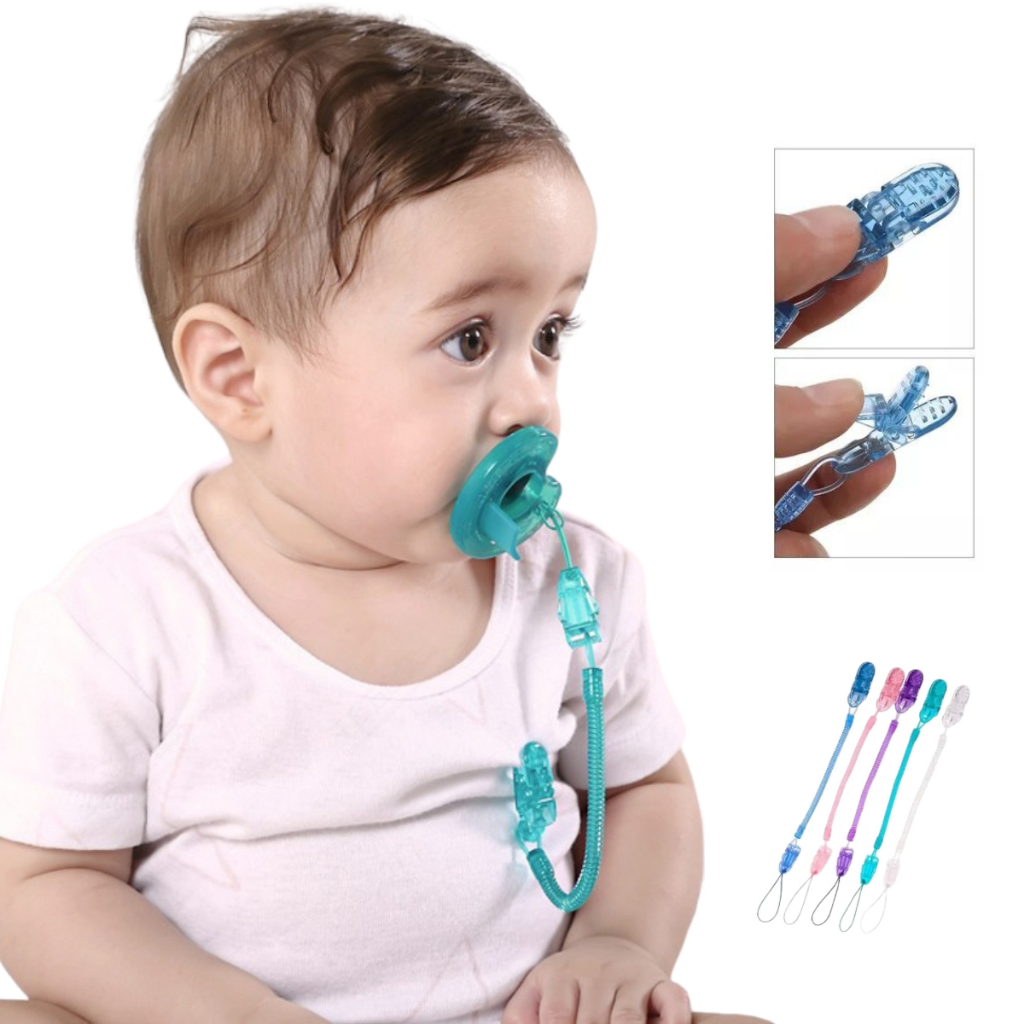 Kit 2 Prendedores De Chupeta Bebê Silicone Compativel Mam Buba Avent Kuka Mola Universal