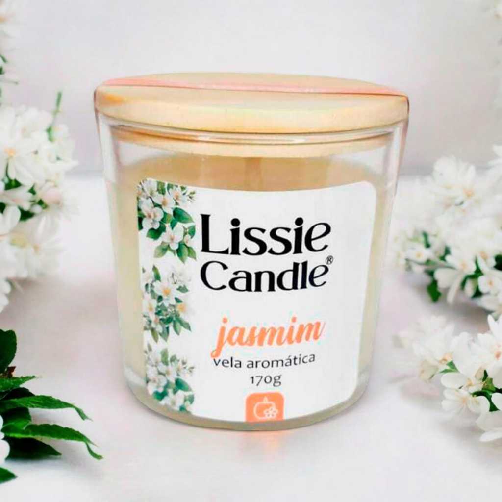 Vela Jasmim 170g - vela aromática perfumada essência premium