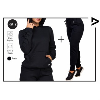 Conjunto Moletom Calça Jogger e Casaco em Oferta na Shopee