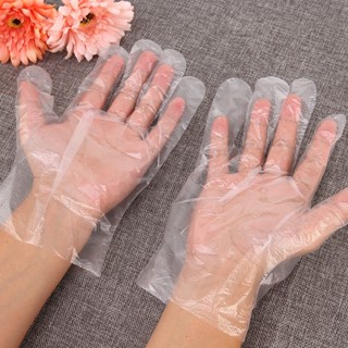 Kit de 100 UNIDADES Luvas Descartáveis De Plástico Transparente em Oferta na Shopee