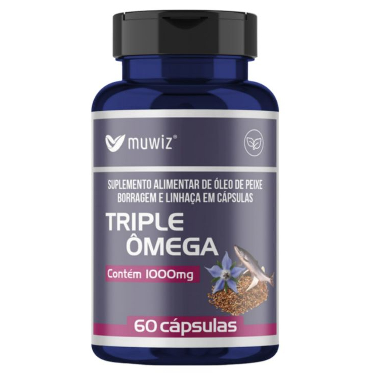 Triple Ômega 3 – 1000mg / 60 Cápsulas (Ômega 3, 6 e 9) Muwiz