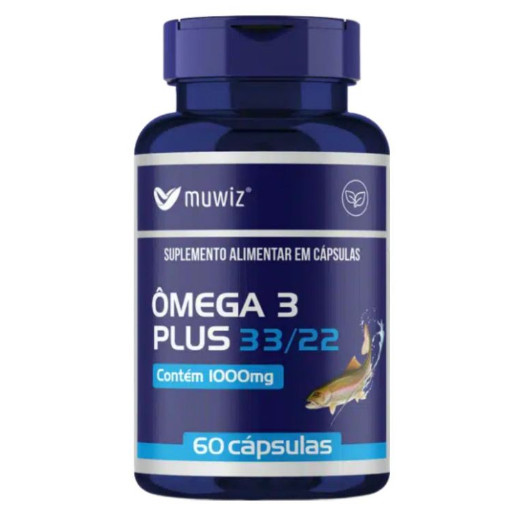 Ômega 3 1000mg Plus – EPA 660mg/DHA 440mg – 60 capsulas  – Muwiz (premium)