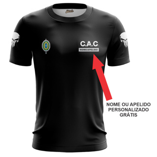 Camisa CAC ATIRADOR dryfit UV 2024 + Nome personalizado. Varias cores proteção UV (ref:01) em Oferta na Shopee