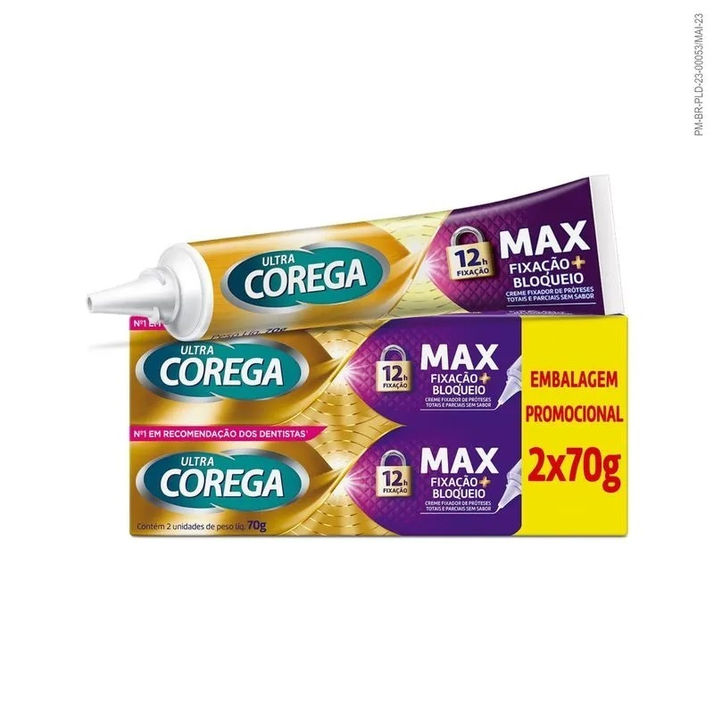 Kit 2 Corega  Sem Sabor Fixador de dentadura 68g