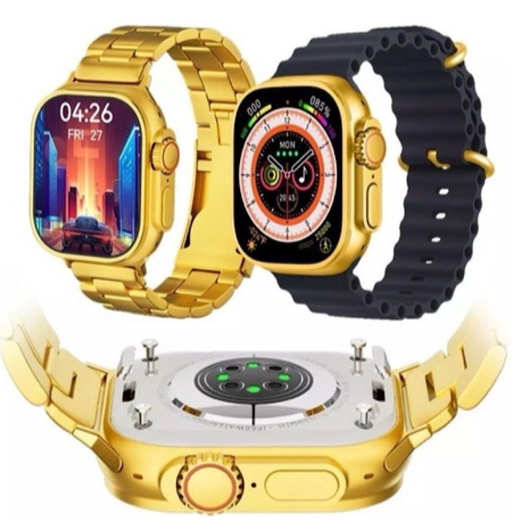 Relógio Inteligente Smartwatch C9 Ultra 2 24k Gold Original Sem Fio Bluetooth Call Homens Esporte Série