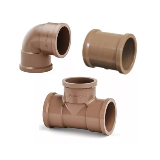 Kit 25 Conexões PVC KRONA ( 5 Tee, 10 Luva, 10 Joelho ) Soldavel 25mm 3/4