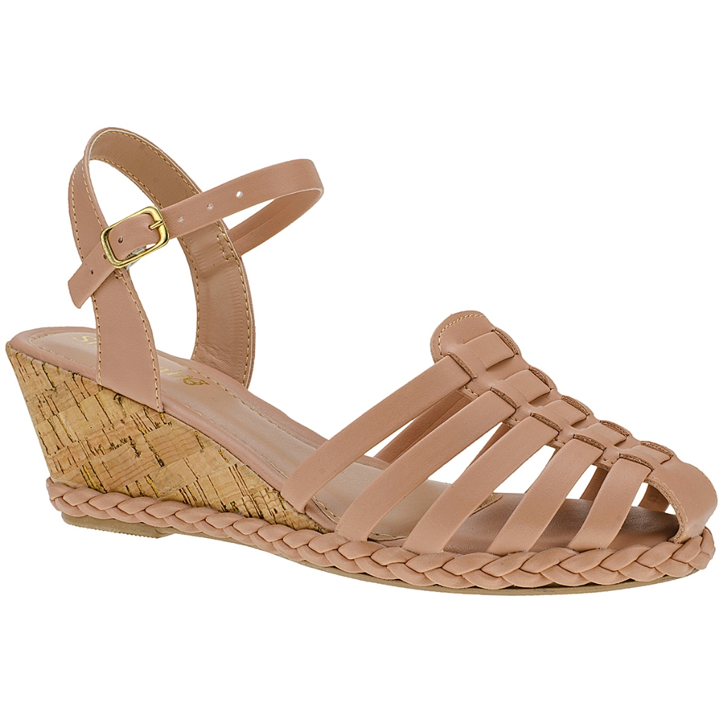 Sandália Anabela Feminina Plataforma Babuche Huarache Espadrille Shekinah Lançamento Macia em Oferta na Shopee