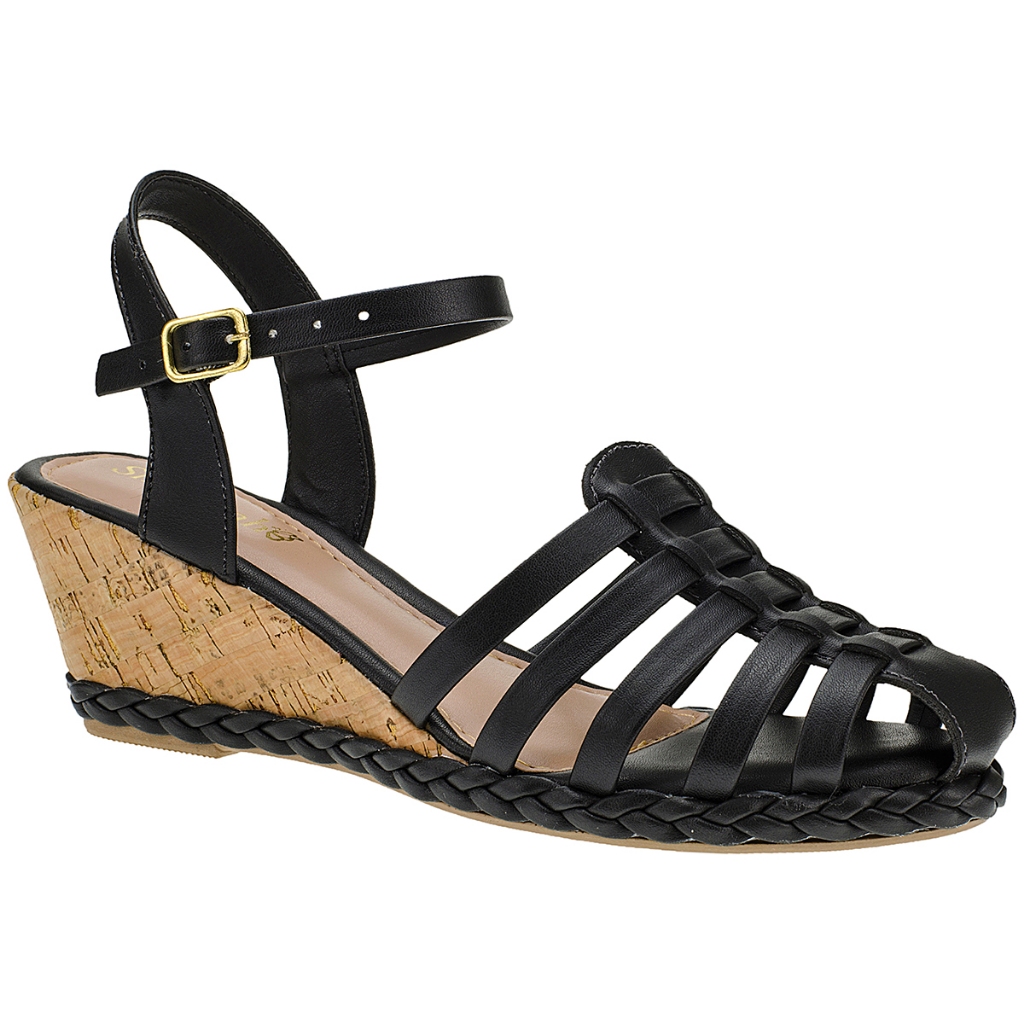 Sandália Feminina Anabela Salto Babuche Espadrille Huarache Shekinah Leve Moda Confortável em Oferta na Shopee