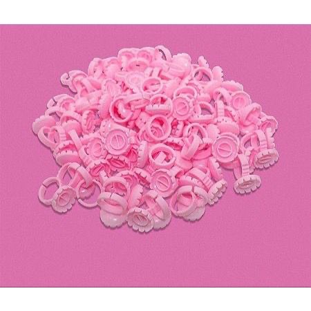 1000 Batoque anel redonda rosa para micro pigmentação extensão de cílios/tatuagem