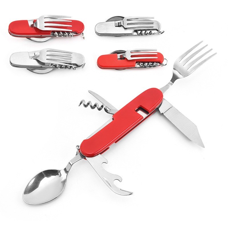 Talher Inox com Canivete Garfo Colher Saco Rolhas Divisível em Duas partes Com Estojo em Oferta na Shopee