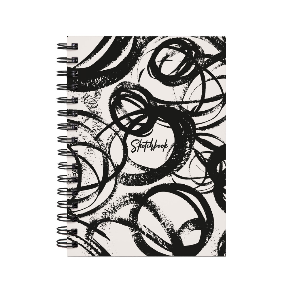 Sketchbook Caderno De Desenho Lírico Abstrato A5 Riscas de Giz 180g
