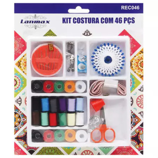 Kit Costura Lanmax REC046 com 46 Peças - Costura - Acabamento -  Tesoura, Linhas e Bobinas em Oferta na Shopee