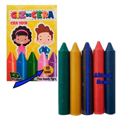 Kit 15 Massinha de Modelar + 15 caixinhas de Giz de Cera Mini Kit Festa Lembrancinha Alcalex — imagem 2 de 2
