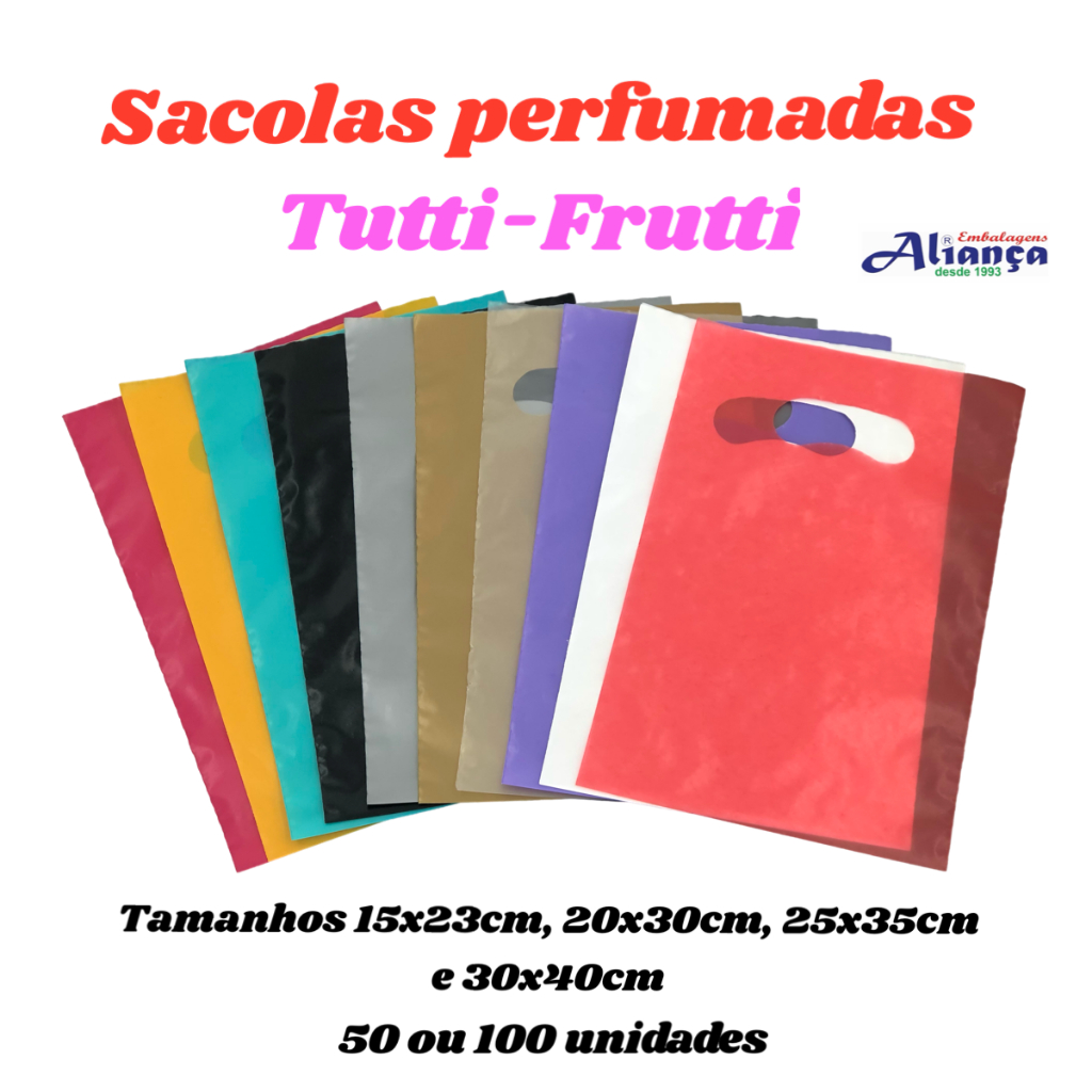 Sacolas Perfumadas 20x30cm Sacolas boca de palhaço 50 ou 100 unidades