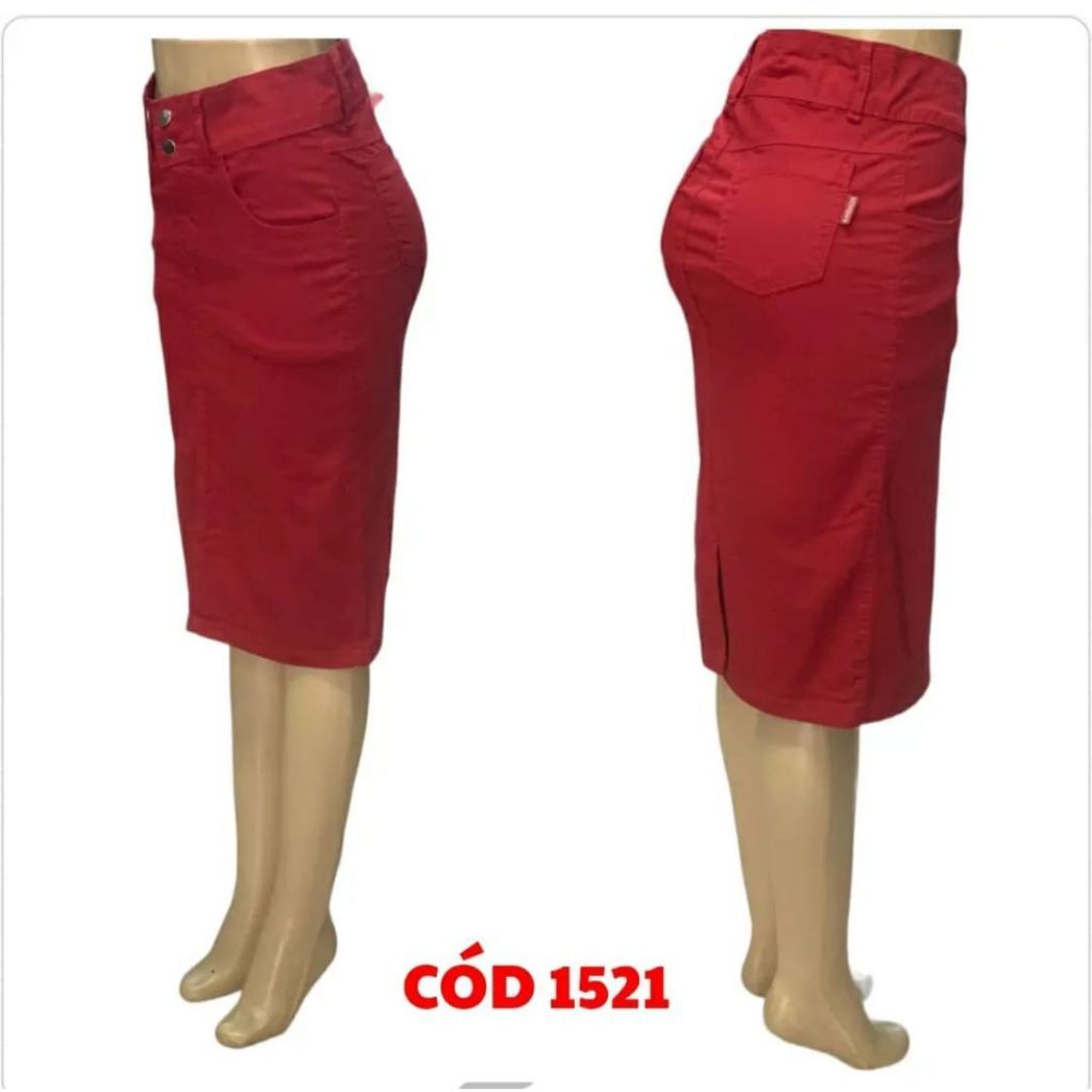 Saia sarja colorida evangelica plus size promoçao em Oferta na Shopee