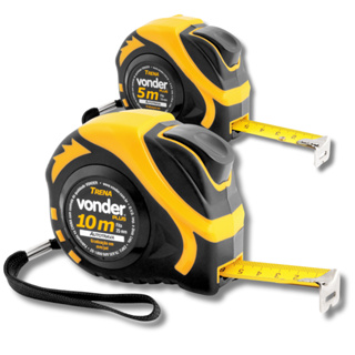 Trena De Aço Vonder Plus 5 Metros e 10 Metros Auto Trava em Oferta na Shopee