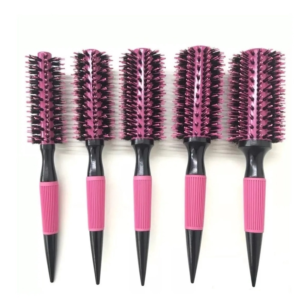 Escova De Cabelo Térmica Cerdas De Javali Mista Madeira