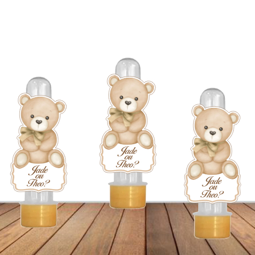 30 Apliques para Tubetes Chá Revelação - Festa infantil - Lembrancinhas personalizadas