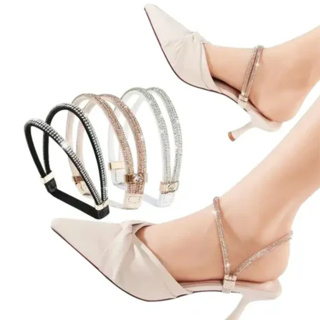 Cinto feminino elástico De Sapato Salto Alto Para Mulheres, Cadarço De Strass brilhoso em Oferta na Shopee