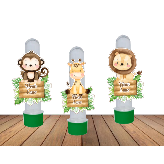 15 Apliques para Tubetes Safari - Festa infantil - Lembrancinhas personalizadas