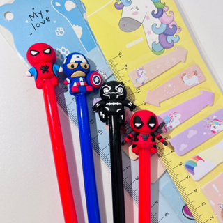 4 Peças Canetas Homem-Aranha Homem de Ferro Batman Capitão América caneta ponta fina em Oferta na Shopee
