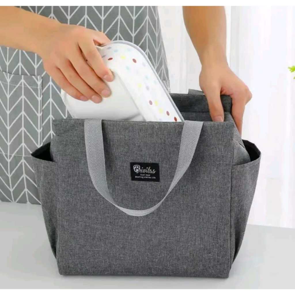 HYQ1663 Bolsa Térmica Grande para Marmita Quente e Frio Lancheira para Passeio e Escola Bela Casa Bolsa