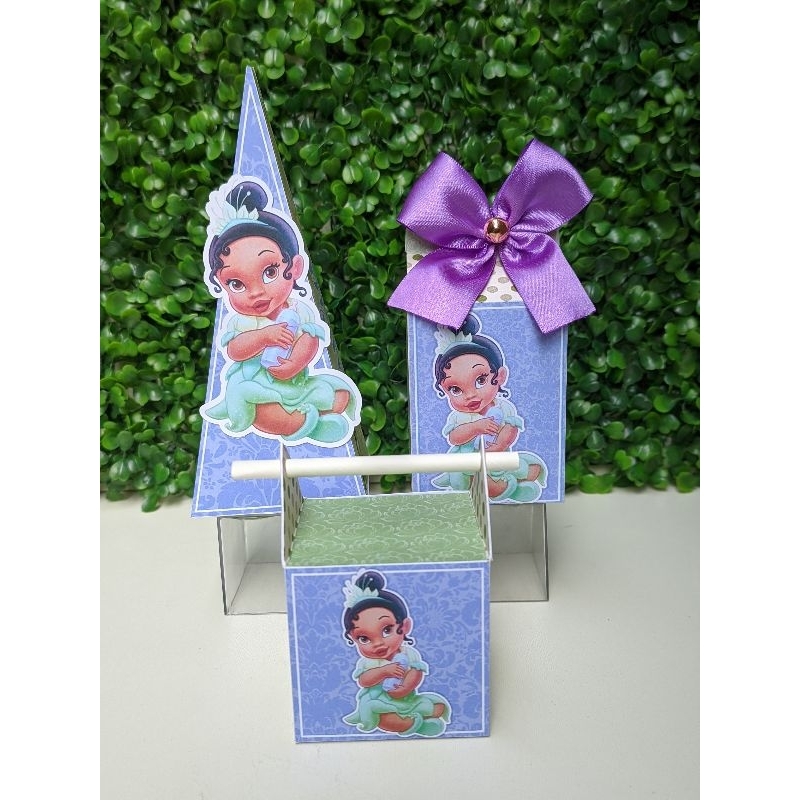 Kit caixa a princesa e o sapo baby - lembrancinha para festa -caixinhas- papelaria personalizada
