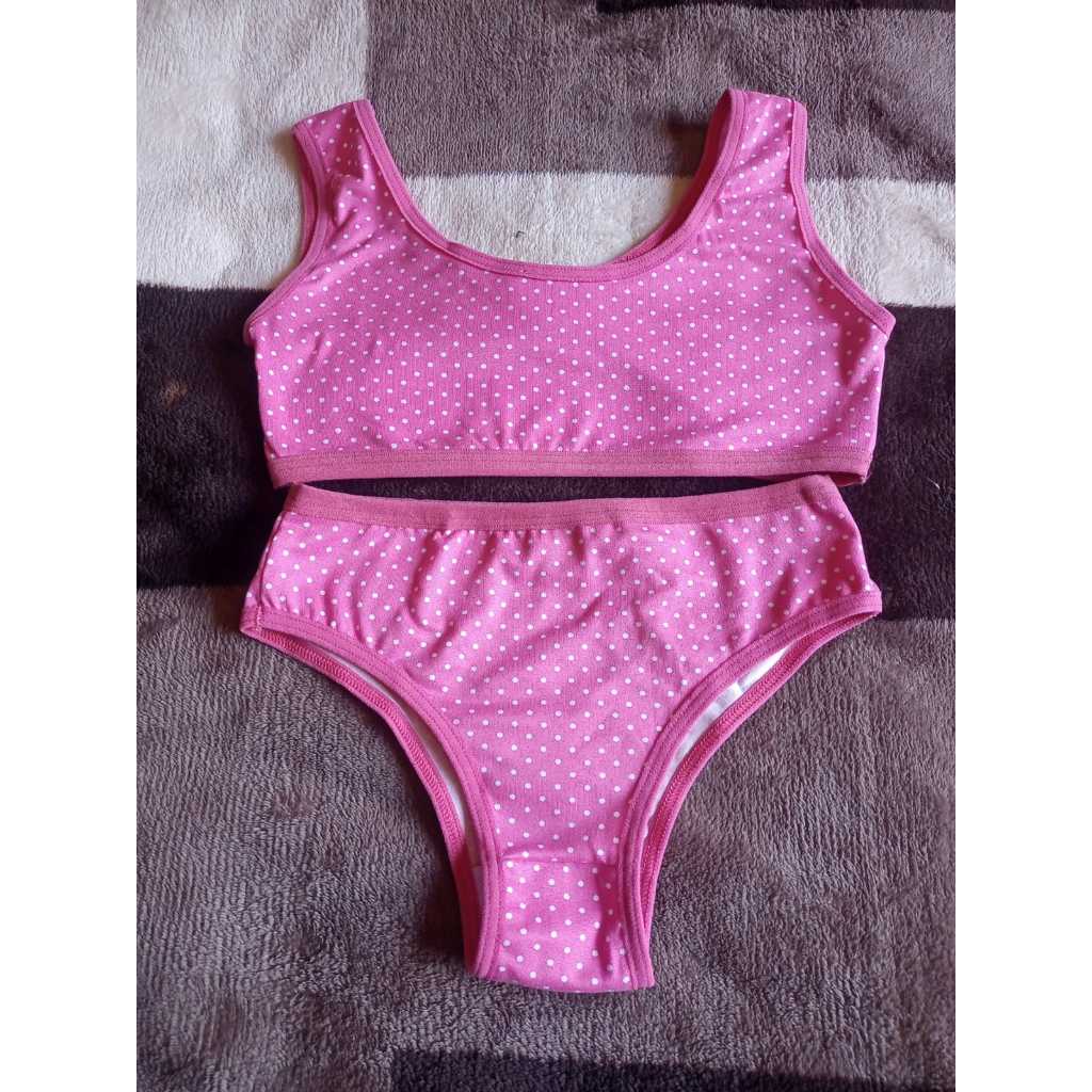 Kit com 3 Conjunto juvenil Suede estampado menina moça