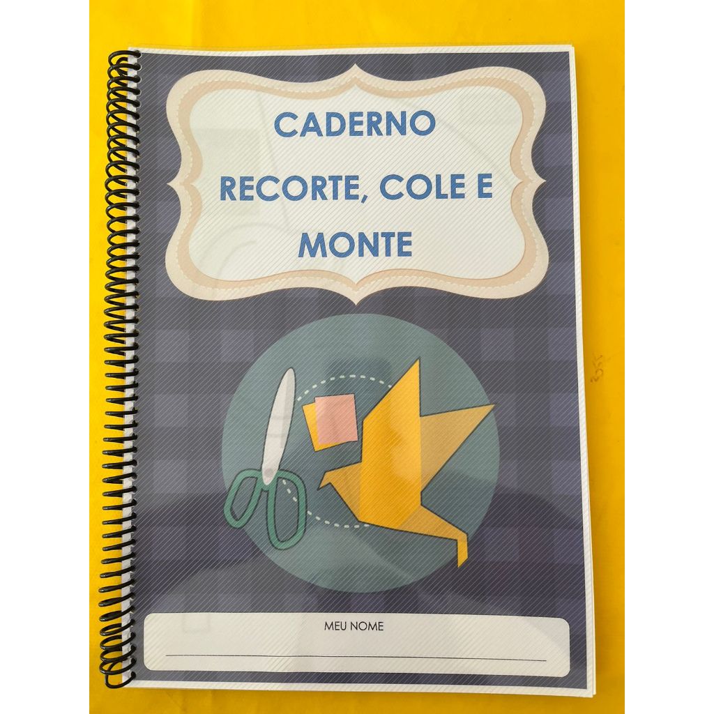Caderno de Recorte, Cole e Monte para crianças