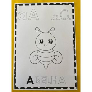 Alfabeto para colorir ilustrado em Oferta na Shopee