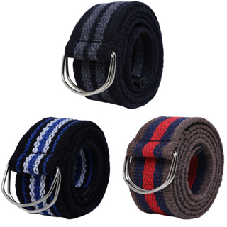 Kit 3 Cinto Masculino Fivela Argola Tecido Lona Gorgurão Alta Qualidade em Oferta na Shopee