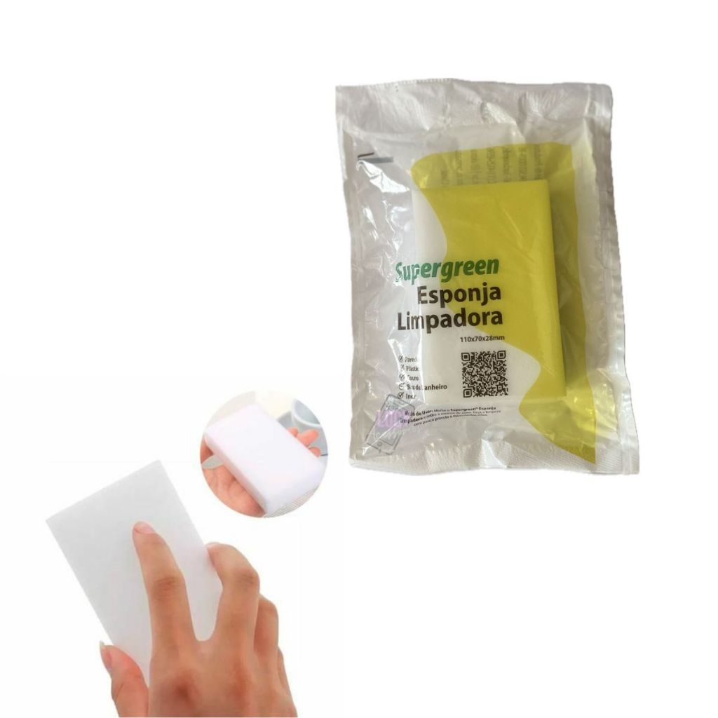 1pç. Supergreen Esponja Limpadora Bucha Mágica de Melanina Importada Bucha Limpa Pesado Ákora