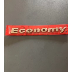 ￼Emblema Letreiro Economy Linha Fiat Ano 2000 Peça Cromada Fita 3M
