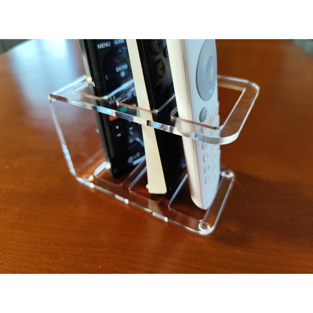 Suporte Porta Controle Remoto para 3 Controles de Acrilico Transparente em Oferta na Shopee