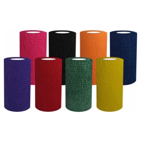 5 unidades Bandagem Elástica Adesiva Flexível Atadura Faixa Proteção Pet Tatuagem 4,5m x 10cm