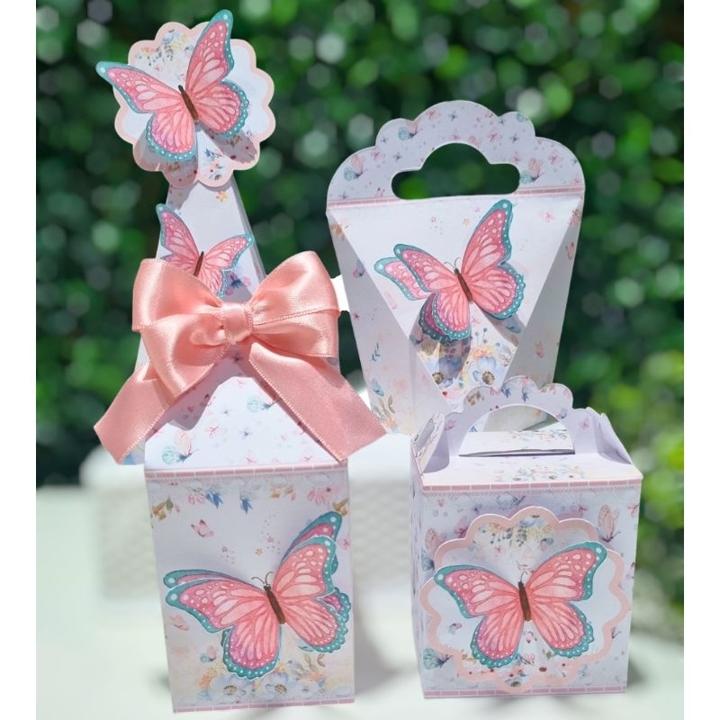 Kit Festa Lembrancinha Personalizada Jardim encantado das Borboletas com aplique 3d. Festa Infantil.