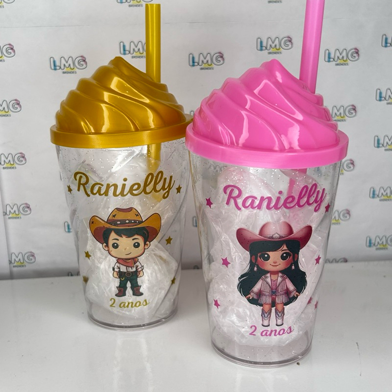 10Copo Personalizado Twister 300ml Boiadeira Festa Acrílico Todos Temas em Oferta na Shopee