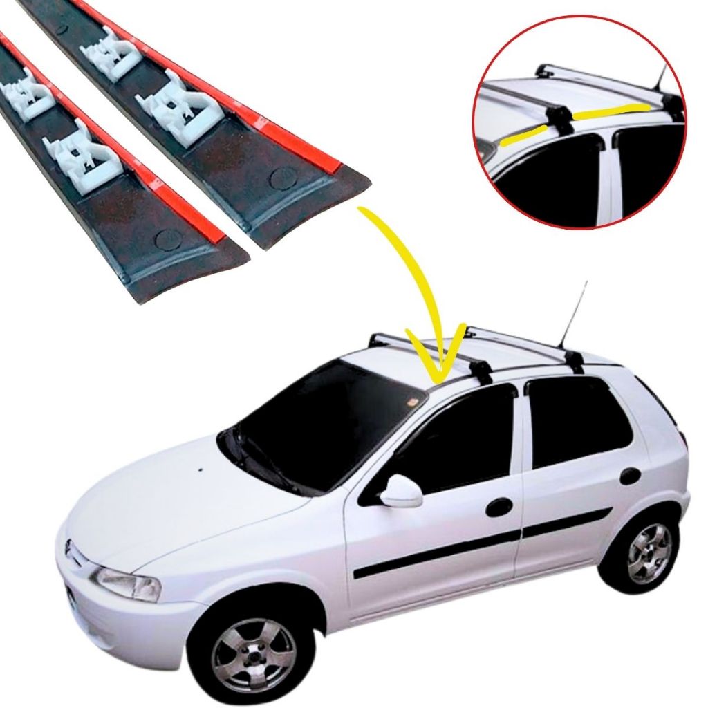 Par Friso De Teto Celta 4 Portas Com Corte Para Bagageiro em Oferta na Shopee