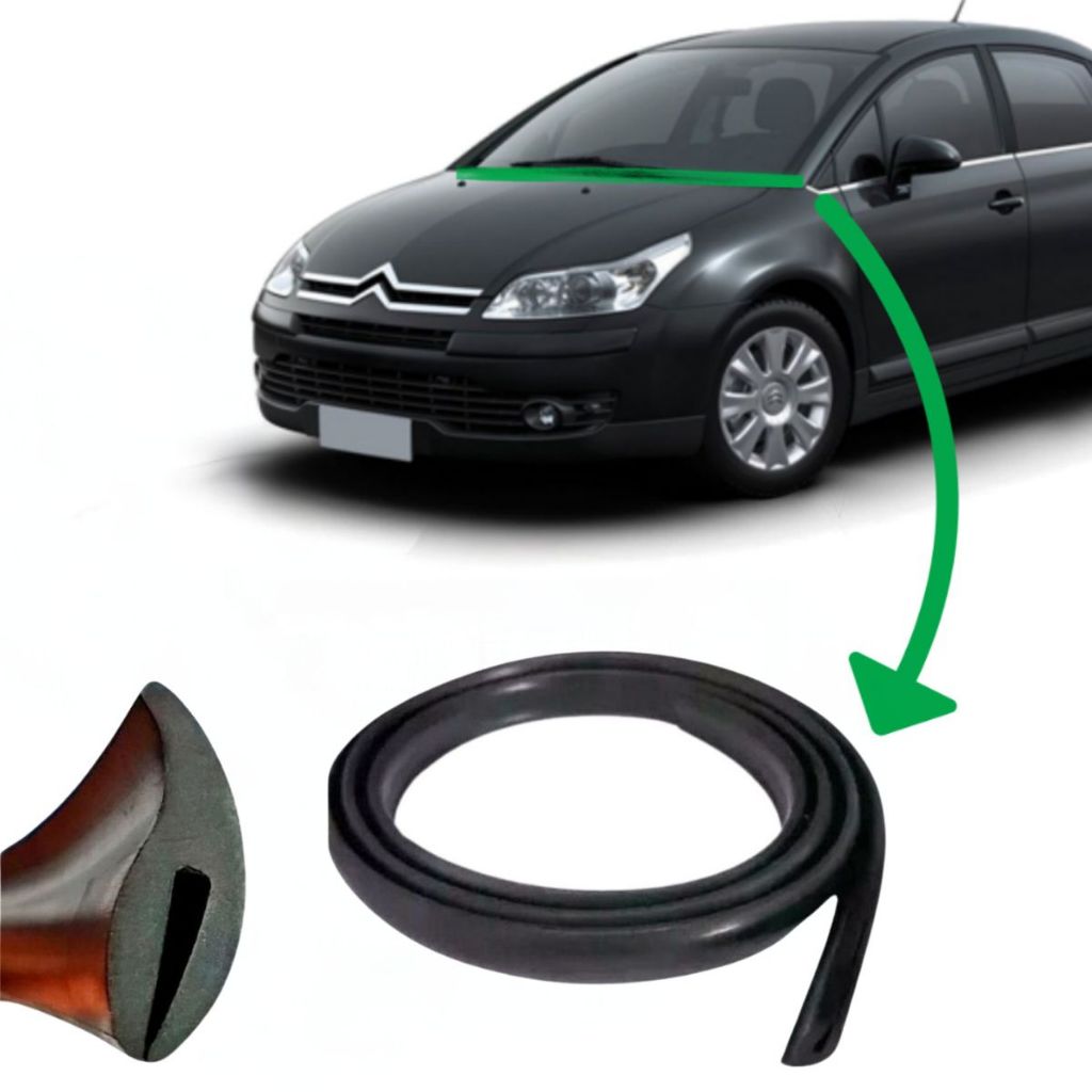 Borracha Friso Acabamento Churrasqueira Parabrisa Compatível Citroen C4 Palace em Oferta na Shopee
