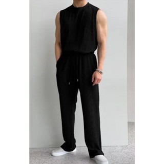 Conjunto Masculino Malha Canelada de Algodão