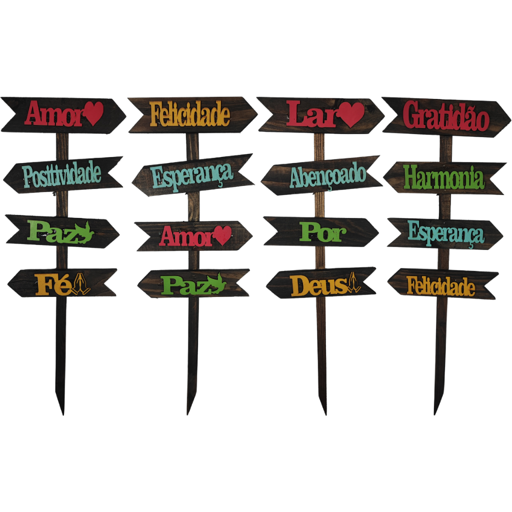 Placas De Jardim Decoração Edicula Quintal Casa Frases em Oferta na Shopee