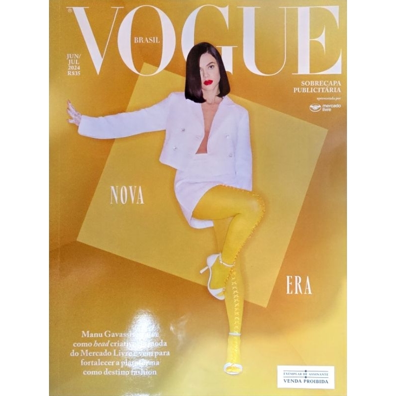 Revista Vogue Edição 547 Junho/ Julho 2024 Capa Publicitária Manu Gavassi