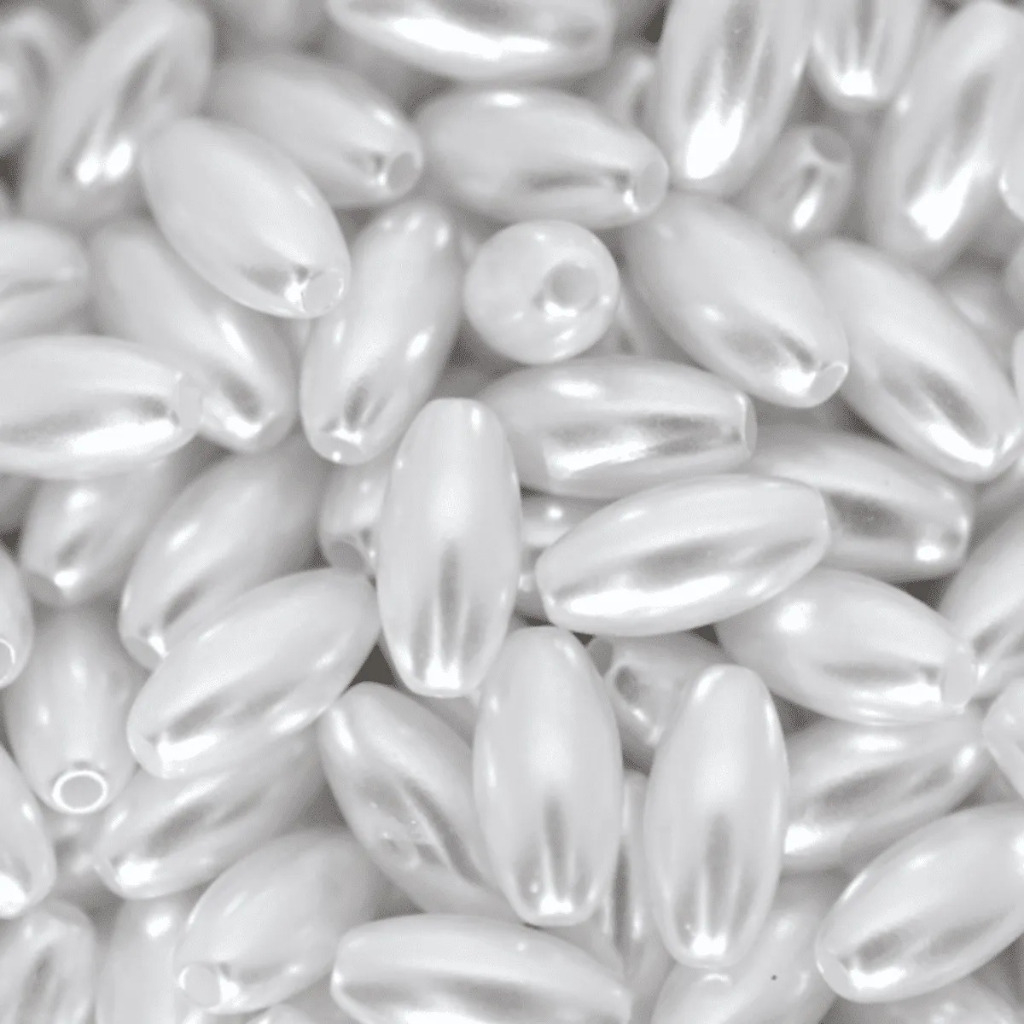 PEROLA ( ARROZ ) 6 x 12 mm BRANCA / COR PEROLA