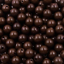MIÇANGA LEITOSA PLASTICA c furo ( 6 mm ) MARROM