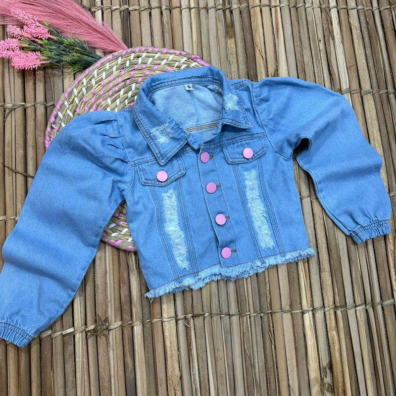 JAQUETA INFANTIL MENINAS JEANS. BLOGUEIRINHA/LANÇAMENTO/JEANS/INFANTIL