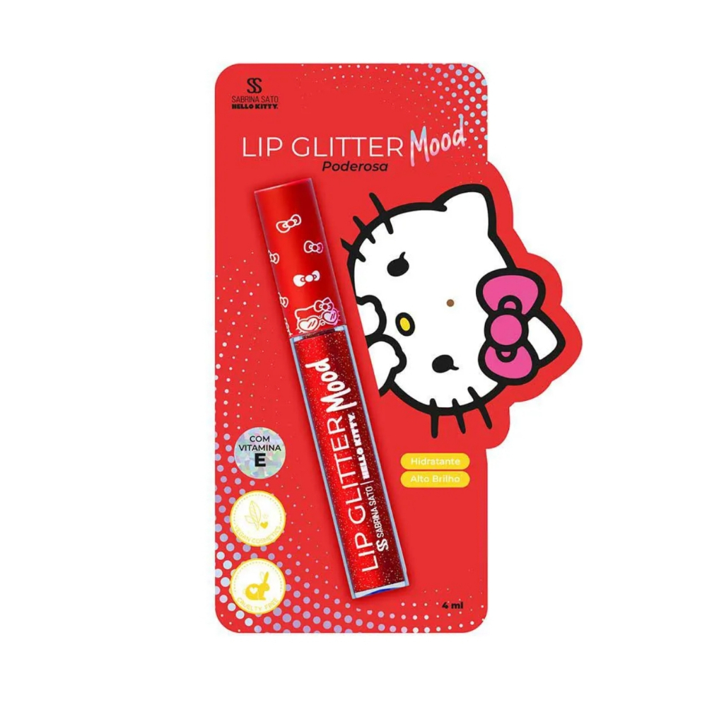 Gloss Labial Sabrina Sato Hello Kitty Lip Glitter Chiclete 4ml